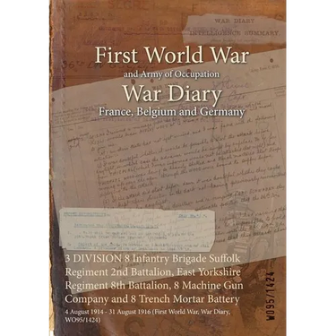 3 DIVISION 8 Infantry Brigade Suffolk Regiment 2nd Battalion, East Yorkshire Regiment 8th Battalion, 8 Machine Gun Company and 8 Trench Mortar Battery