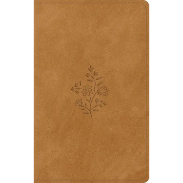 ESV Giant Print Personal Size Bible, Red Letter, Thumb Indexed (Trutone, Nubuck Caramel, Wildflower Design)