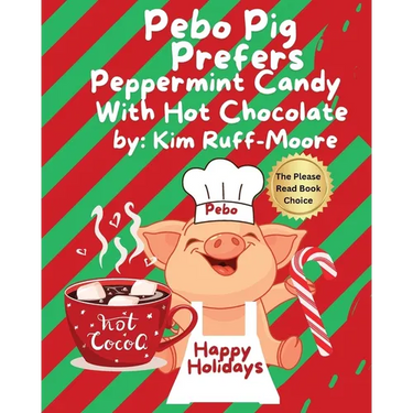 Pebo Pig Prefers Peppermint Candy With Hot Chocolate