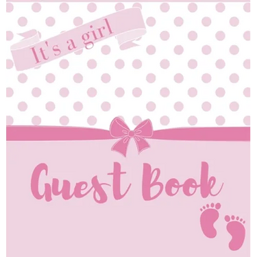 It's a girl, baby shower guest book (Hardback)