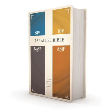 Niv, Kjv, Nasb, Amplified, Parallel Bible, Hardcover: Four Bible Versions Together for Study and Comparison