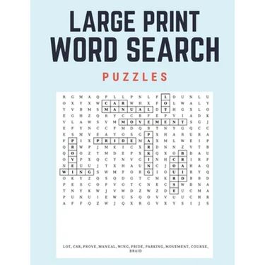 Large Print Word Search Puzzles: 60 Large Print Word Search Puzzles with Solutions