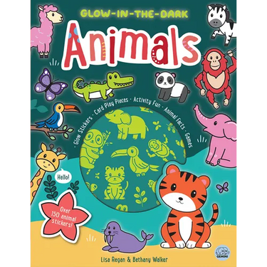 Glow-In-The-Dark Animals Sticker Activity Book