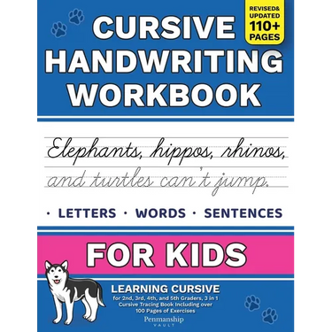 Cursive Handwriting Workbook for Kids: Learning Cursive for 2nd 3rd 4th and 5th Graders, 3 in 1 Cursive Tracing Book Including over 100 Pages of Exerc