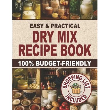 Easy & Practical Dry Mix Recipe Book: 100% Budget-Friendly Homemade Recipes to Stock Up for Long-Term Storage & Shop Only Once a Month to Enjoy Stress