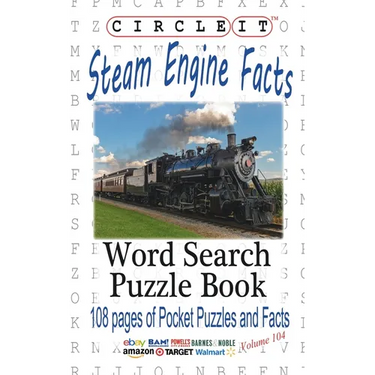 Circle It, Steam Engine / Locomotive Facts, Word Search, Puzzle Book