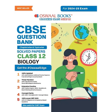 Oswaal CBSE Question Bank Class 12 Biology, Chapterwise and Topicwise Solved Papers For Board Exams 2025