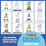 A Year of Gnomes Activity Book: Color, Read, Write and Learn about the Months of the Year! Great for Ages 5-8, Activity Book with Coloring and Facts o
