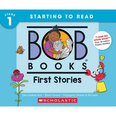 Bob Books - First Stories Hardcover Collection of 12 Stories Decodable Phonics Stories, Ages 4 and Up, Kindergarten (Stage 1: Starting to Read)