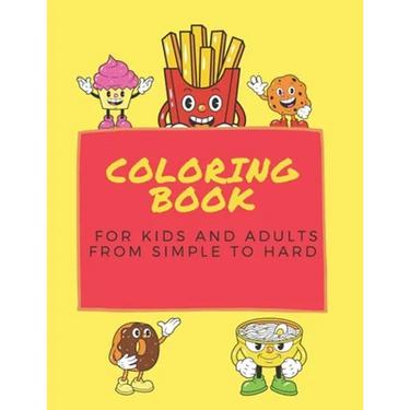 coloring book for kids and adults from simple to hard