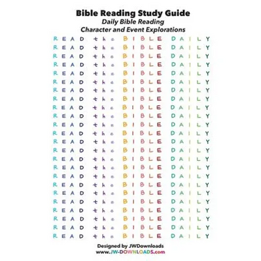 Read the Bible Daily - Bible Reading Guide, Event and Character Exploration
