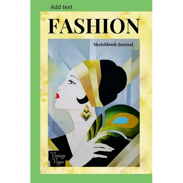 FASHION Sketchbook/Journal: Alternate lined and blank pages - Mannequin templates for designing your own fashions - Cover 1920s vintage fashion vogue