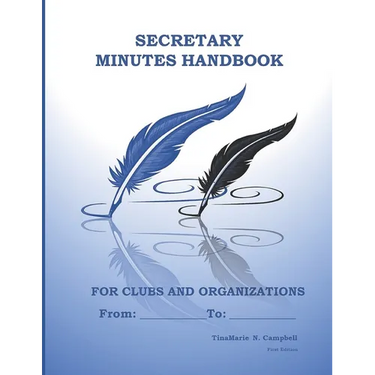 Secretary Minutes Handbook for Clubs or Organizations