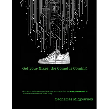 Get Your Nikes, The Comet is Coming.: A Sacred Text Written by a Machine and Published by a Human Who Refused to Read It