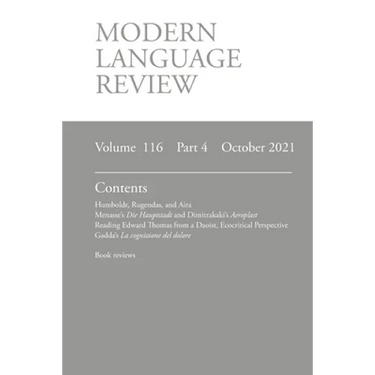 Modern Language Review (116: 4) October 2021