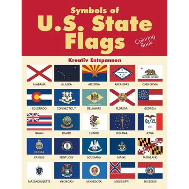 Symbols of U.S. State Flags Coloring Book