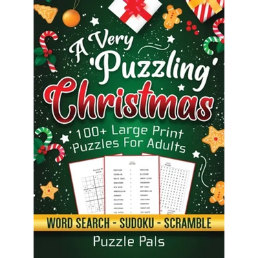 A Very Puzzling Christmas: 100+ Large Print Puzzles For Adults