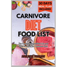 Carnivore Diet Food List: The Complete Ingredient list and Food to Avoid for Carnivore Diet