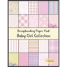Scrapbook Paper Pad: Baby Girl Collection: 20 Unique Design Background Crafting Sheets
