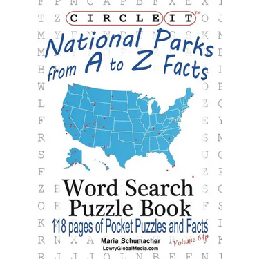 Circle It, National Parks from A to Z Facts, Pocket Size, Word Search, Puzzle Book