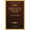 English Essays From Sir Philip Sidney to Macaulay: V27 Harvard Classics