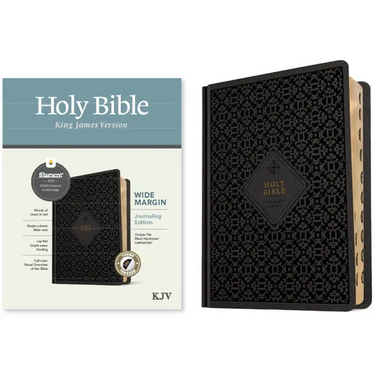 KJV Wide Margin Bible, Filament Enabled (Hardcover Leatherlike, Ornate Tile Black, Indexed, Red Letter)