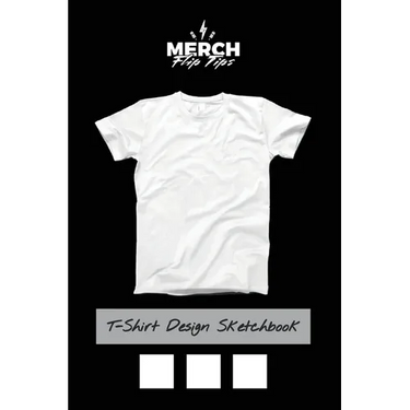 T-Shirt Design Sketchbook: Black and White Tees Template for Your T-Shirt Design Ideas