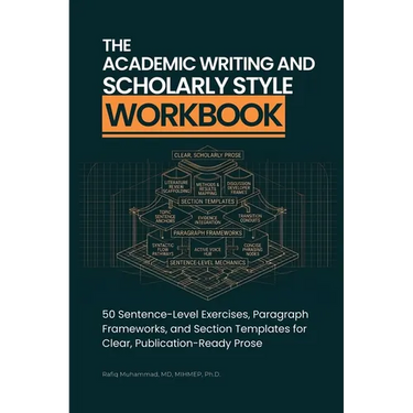The Academic Writing And Scholarly Style Workbook: 50 Sentence-Level Exercises, Paragraph Frameworks, and Section Templates for Clear, Publication-Rea