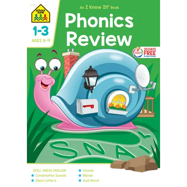 School Zone Phonics Review Grades 1-3 Workbook