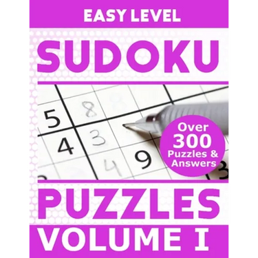 Sudoku Over 300 Easy Level Puzzles Volume I: Puzzle Book 8.5" X 11" Softcover Puzzles To Challenge The Brain Solutions Included