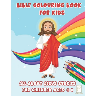 Bible Colouring Book For Kids: Jesus Stories for Children ages 4-8 activity book preschool kindergarten ages 5-7 Easter gift for kids and adults