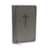 NKJV, Deluxe Gift Bible, Imitation Leather, Gray, Red Letter Edition