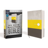 Niv, Boys' Backpack Bible, Compact, Leathersoft, Yellow/Gray, Red Letter Edition, Comfort Print