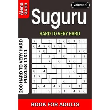 Suguru puzzle book for Adults: 200 Hard to Very Hard Puzzles 11x11 (Volume9)