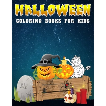 Halloween Coloring Books For Kids: Cute Spooky Scary Coloring Book