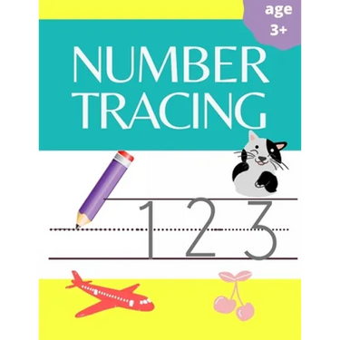 number tracing: lots and lots of number tracing practice, handwriting time, number writing practice book, number tracing for preschoolers.
