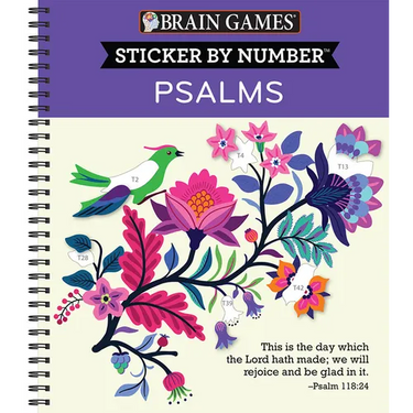 Brain Games - Sticker by Number: Psalms (28 Images to Sticker)