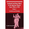 Incidental and Dance Music in the American Theatre from 1786 to 1923: Volume 1, Introduction and Chronology (hardback)