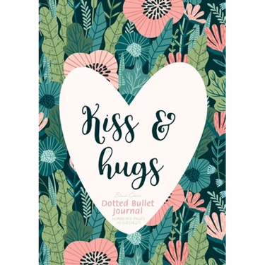 Dotted Bullet Journal - Kiss & Hugs: Medium A5 - 5.83X8.27
