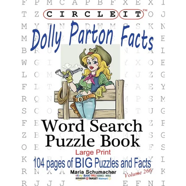 Circle It, Dolly Parton Facts, Word Search, Puzzle Book