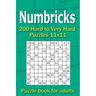 Numbricks puzzle book for adults: 200 Hard to Very Hard Puzzles 11x11