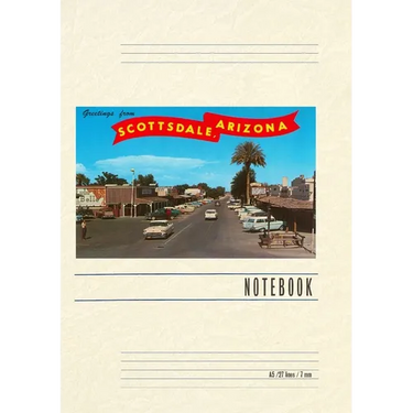 Vintage Lined Notebook Greetings from Scottsdale