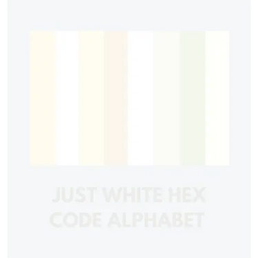 Just White Hex Code Alphabet