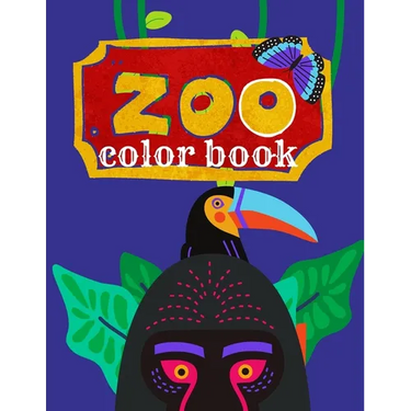zoo color book: A Jumbo Children Coloring Book with 30 Large Pages .Animals Color and vocabulary. Boys and Girls, kids coloring books ages 3-6