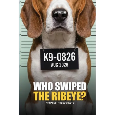 ANIMALIBI - Who Swiped the Ribeye?: 100 adorable suspects, 10 cases, one guilty pup. A full-color whodunit for dog lovers.
