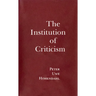 The Institution of Criticism