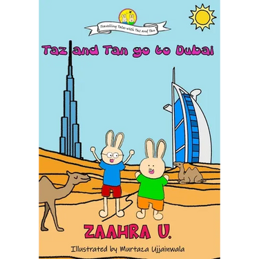Taz and Tan go to Dubai: Rabbits go on a Adventure. Travel, explore and learn new things. Knowledge and Trivia Quiz.