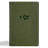 CSB Thinline Bible, Olive Leathertouch