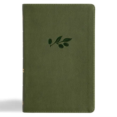 CSB Thinline Bible, Olive Leathertouch