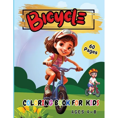 Bicycle Coloring Book for Kids Ages 4-8: Coloring Pages for Kids Spring